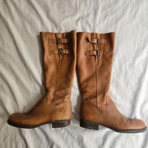 Franco Sarto sz 8 Peridot Knee High Brown Leather Boot